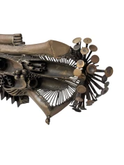 Brutalist Patinated Metal Abstract Sculpture by Frans de Boer Lichtveld, 1964